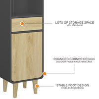 Vicco Mobili per il bagno Antracite/quercia dorata 40 x 161 cm