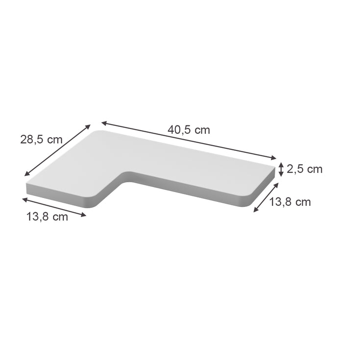 Vicco Scaffale ad angolo Bianco 40.5 x 2.5 cm Set di 3
