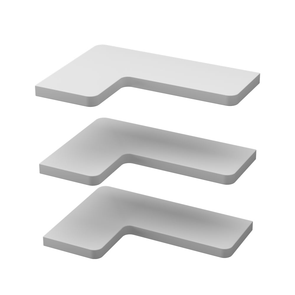 Vicco Scaffale ad angolo Bianco 40.5 x 2.5 cm Set di 3