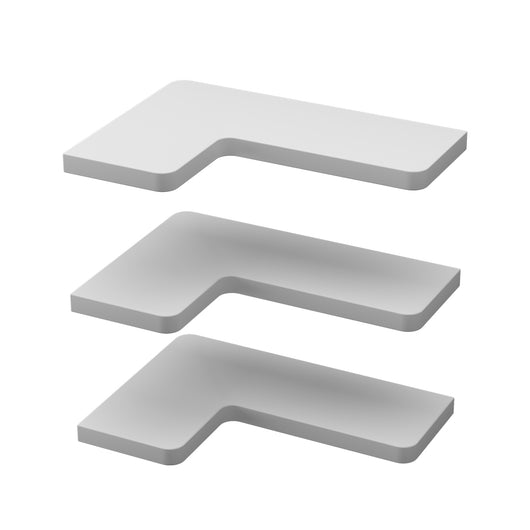 Vicco Scaffale ad angolo Bianco 40.5 x 2.5 cm Set di 3