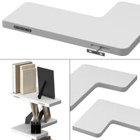 Vicco Scaffale ad angolo Bianco 40.5 x 2.5 cm Set di 3