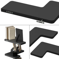 Vicco Scaffale ad angolo Nero 40.5 x 2.5 cm Set di 3