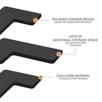 Vicco Scaffale ad angolo Nero 40.5 x 2.5 cm Set di 3