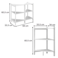 Vicco Mobiletto per lavabo Bianco 68 x 60.5 cm Set di 2