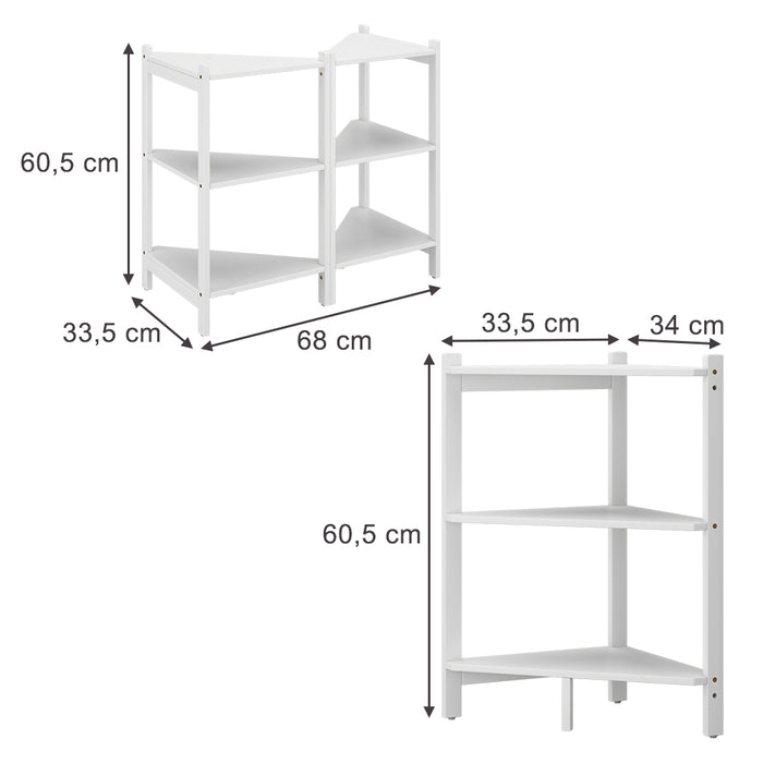 Vicco Mobiletto per lavabo Bianco 68 x 60.5 cm Set di 2
