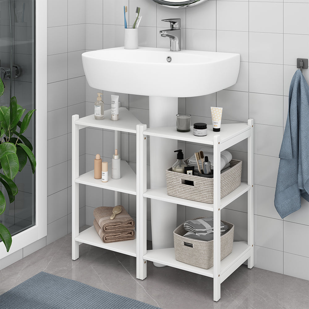 Vicco Mobiletto per lavabo Bianco 68 x 60.5 cm Set di 2