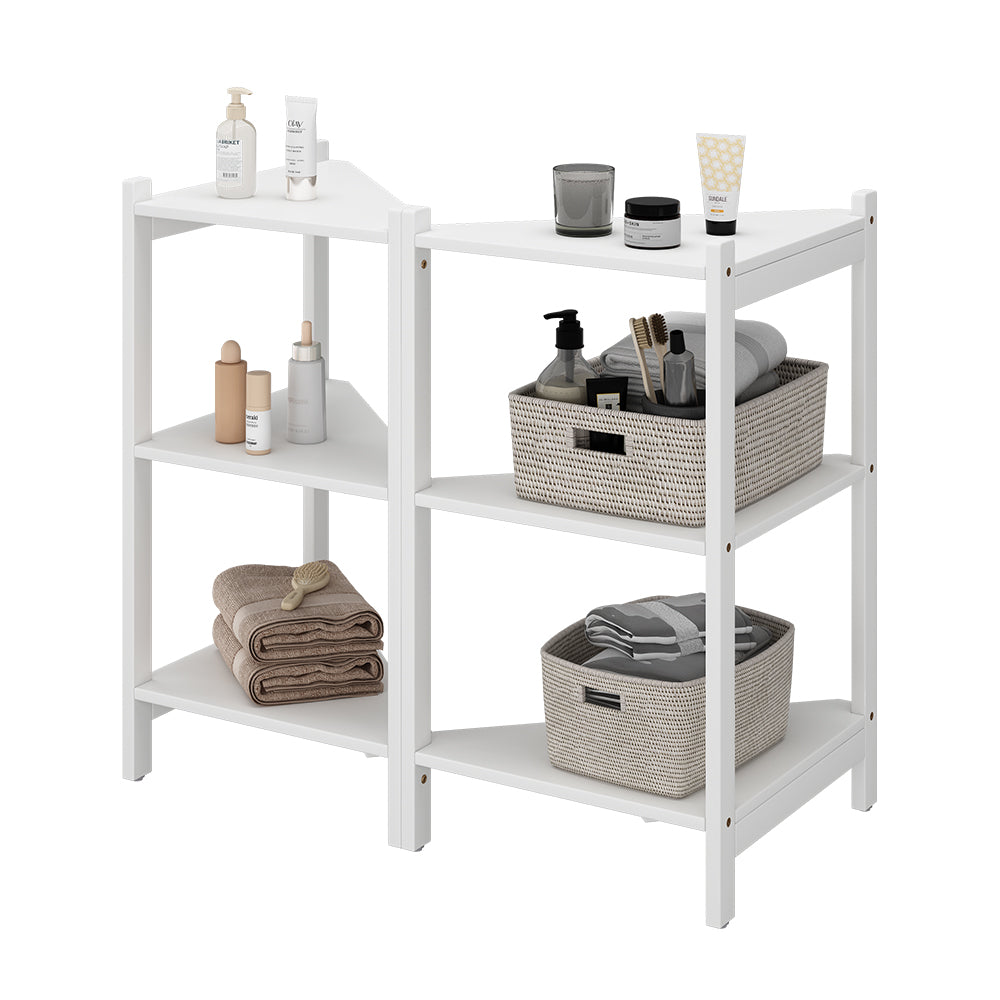 Vicco Mobiletto per lavabo Bianco 68 x 60.5 cm Set di 2