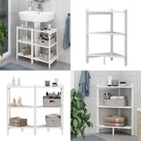 Vicco Mobiletto per lavabo Bianco 68 x 60.5 cm Set di 2