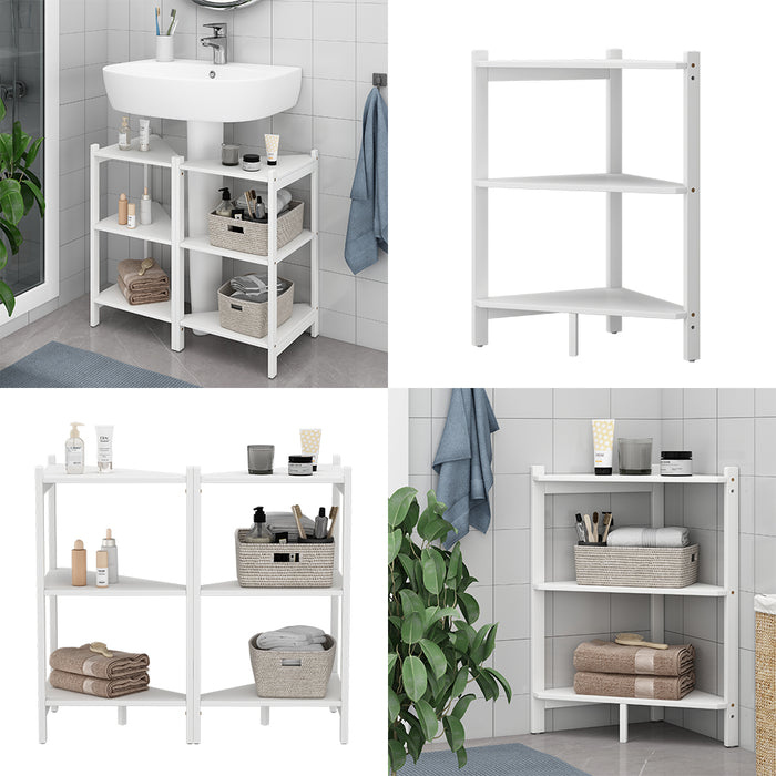 Vicco Mobiletto per lavabo Bianco 68 x 60.5 cm Set di 2