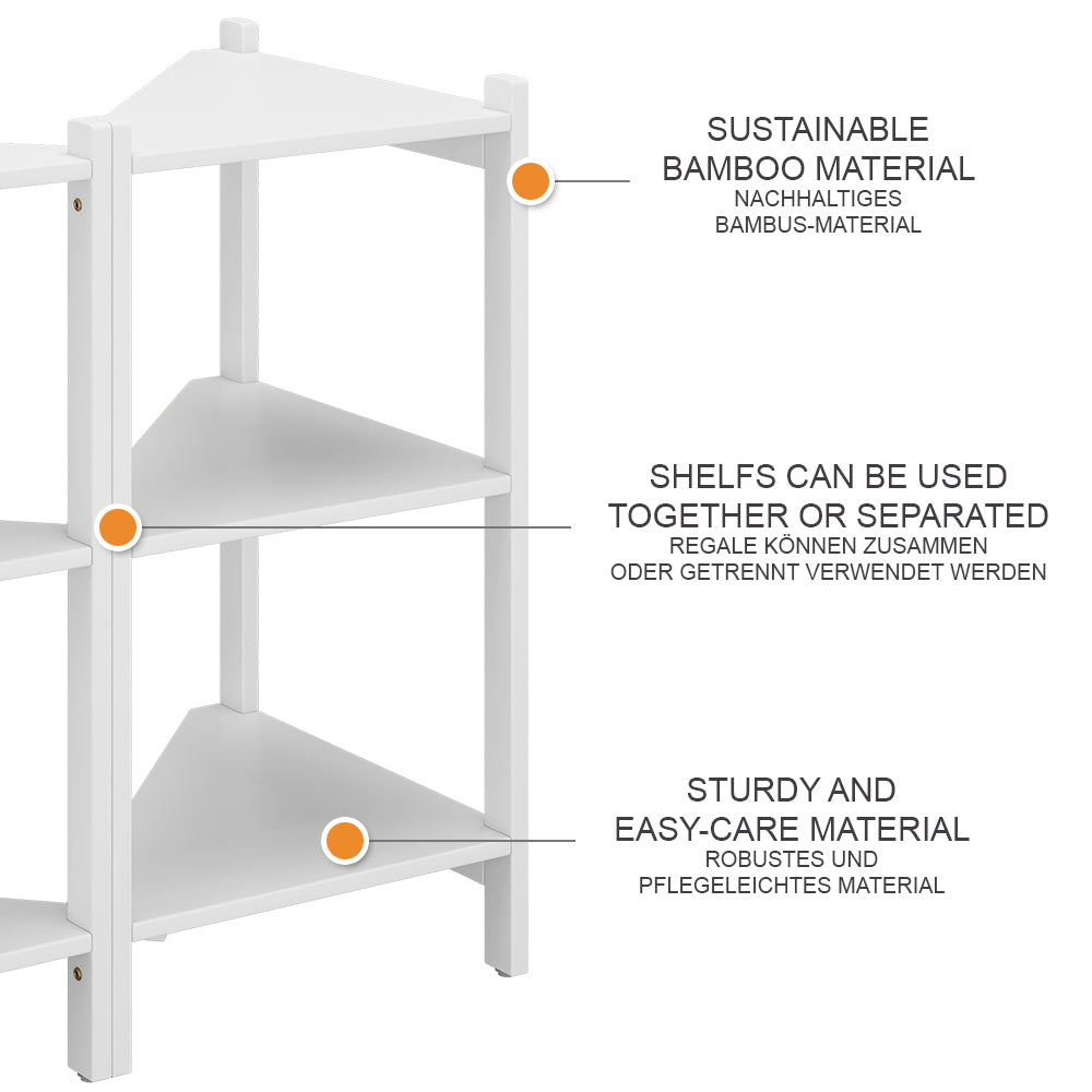 Vicco Mobiletto per lavabo Bianco 68 x 60.5 cm Set di 2