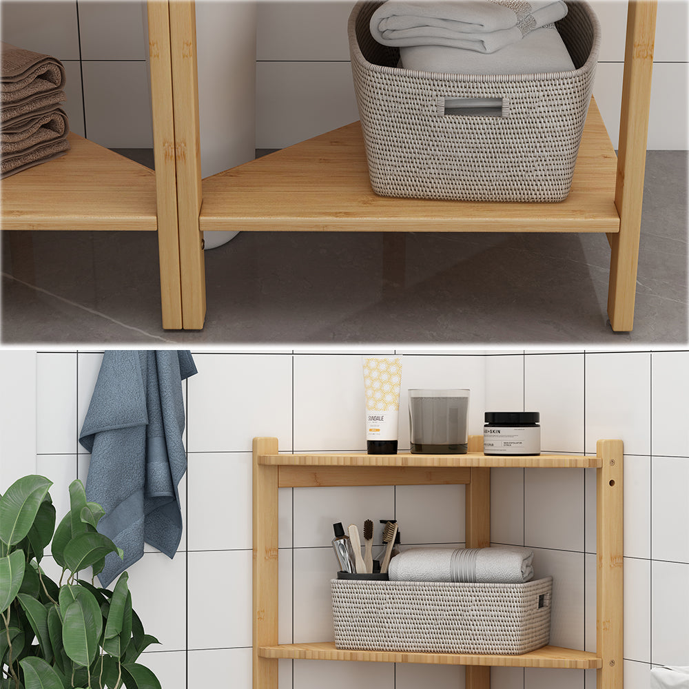 Vicco Mobiletto per lavabo Bambù 68 x 60.5 cm Set di 2