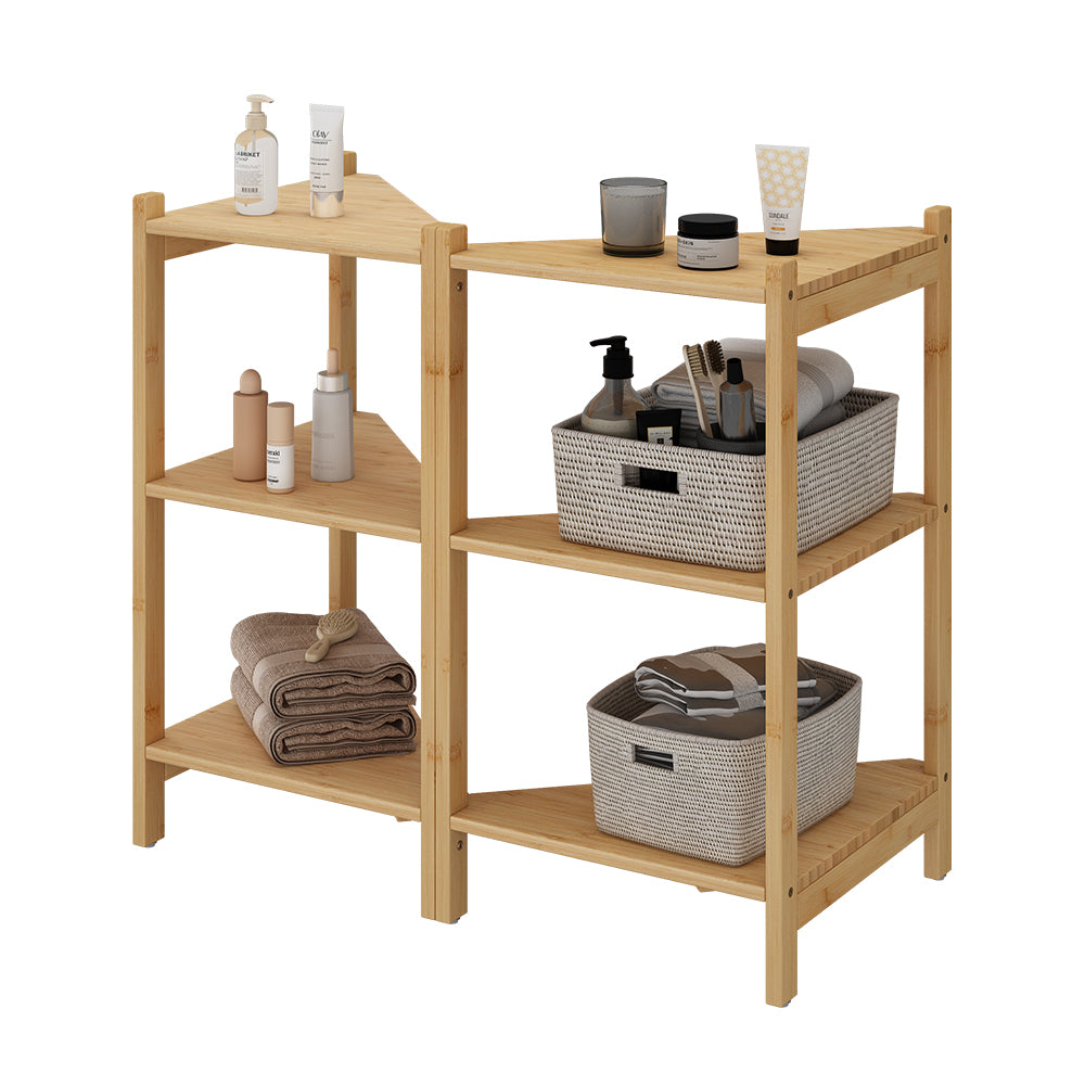 Vicco Mobiletto per lavabo Bambù 68 x 60.5 cm Set di 2