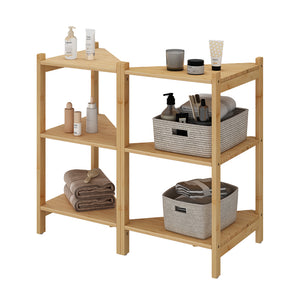 Vicco Mobiletto per lavabo Bambù 68 x 60.5 cm Set di 2