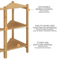 Vicco Mobiletto per lavabo Bambù 68 x 60.5 cm Set di 2