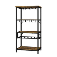 Vicco Portavino Rovere rustico con portabicchieri