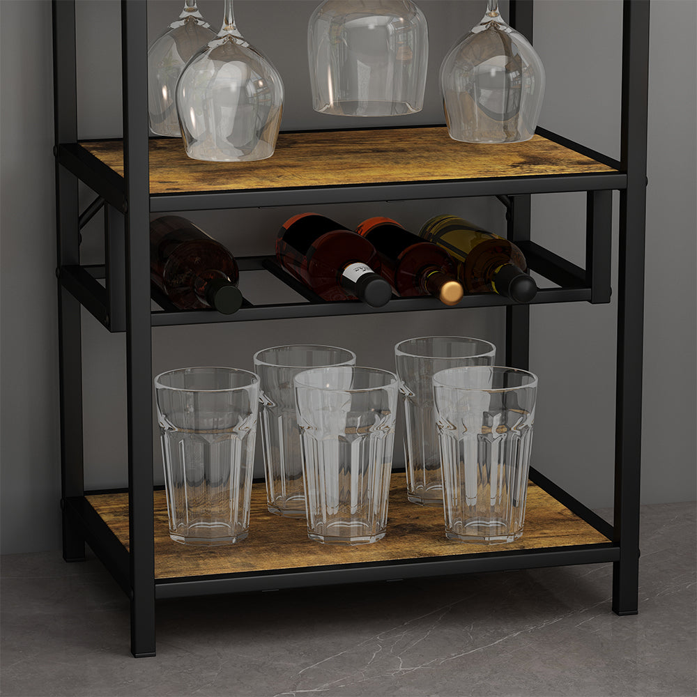 Vicco Portavino Rovere rustico con portabicchieri