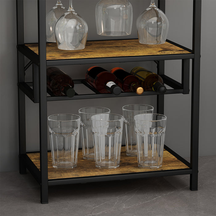 Vicco Portavino Rovere rustico con portabicchieri