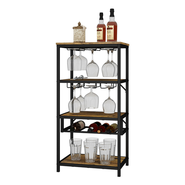 Vicco Portavino Rovere rustico con portabicchieri