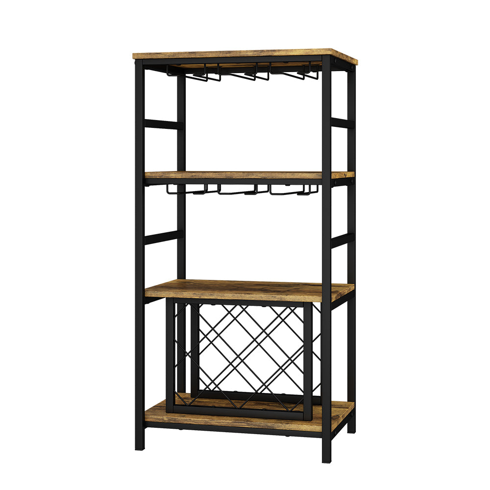 Vicco Portabottiglie Rovere rustico 50 x 100 cm con portabicchieri