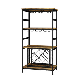 Vicco Portabottiglie Rovere rustico 50 x 100 cm con portabicchieri