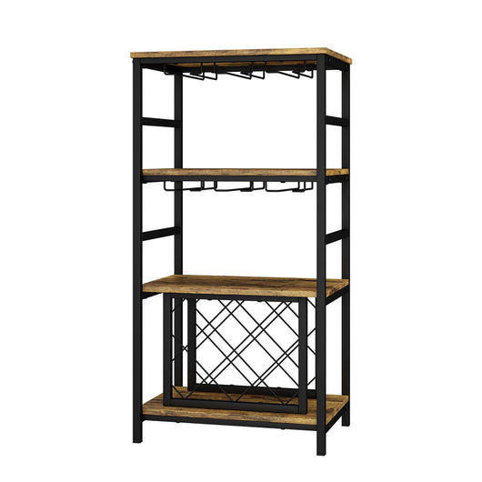 Vicco Portabottiglie Rovere rustico 50 x 100 cm con portabicchieri