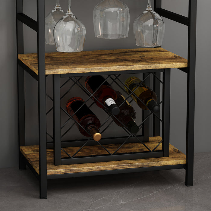 Vicco Portabottiglie Rovere rustico 50 x 100 cm con portabicchieri