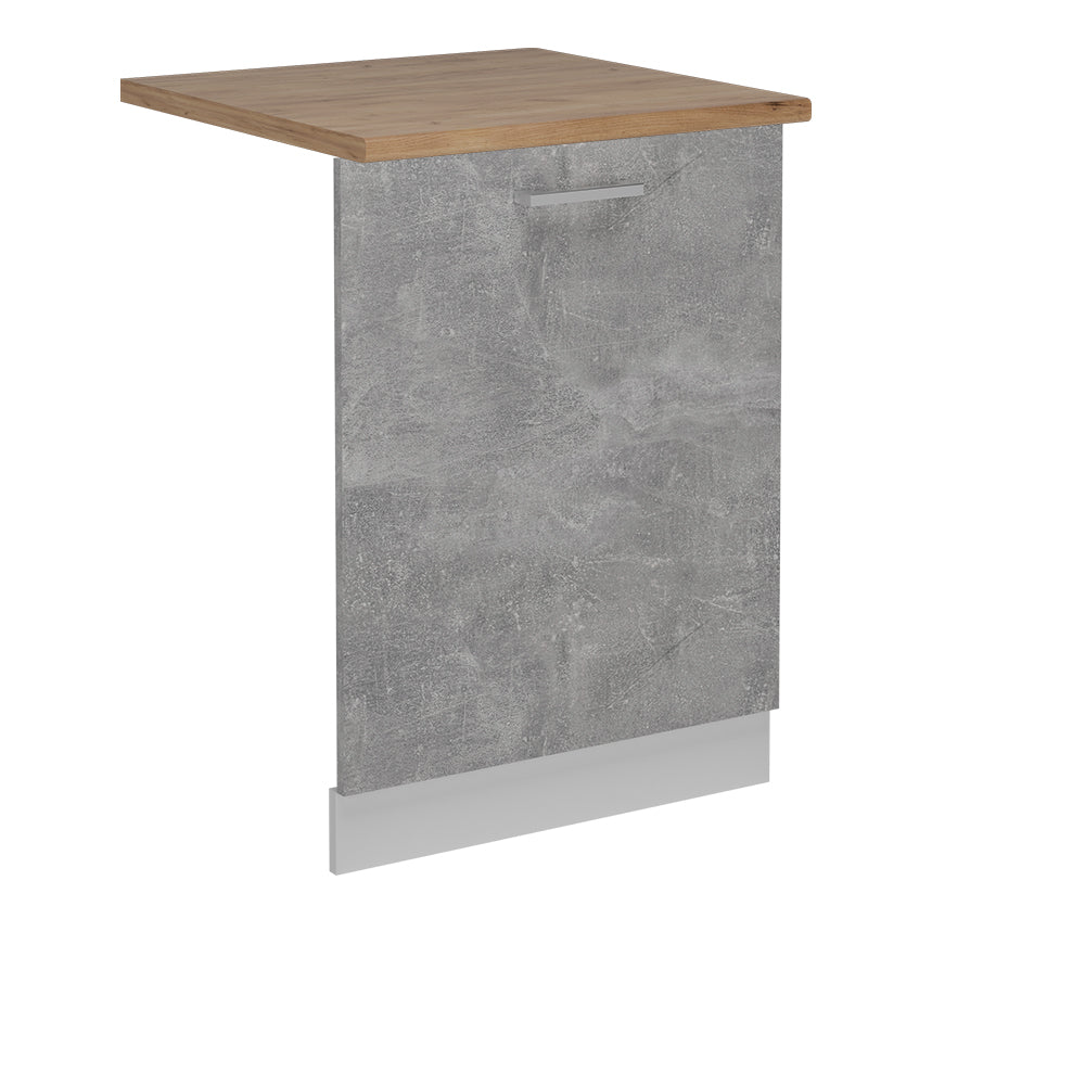 Vicco Coperchio per lavastoviglie Calcestruzzo 60 cm , PL Rovere