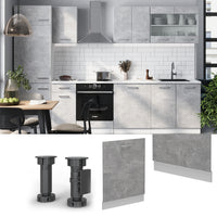 Vicco Coperchio per lavastoviglie Calcestruzzo 60 cm , PL Rovere