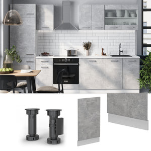 Vicco Coperchio per lavastoviglie Calcestruzzo 45 cm , PL Antracite