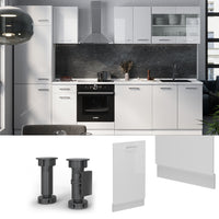 Vicco Coperchio per lavastoviglie Bianco lucido 45 cm , PL Antracite