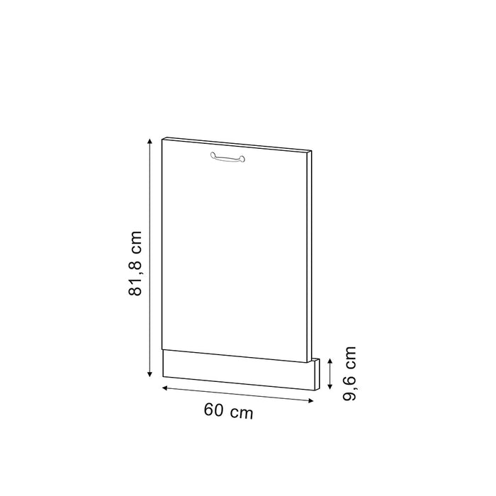 Vicco Coperchio per lavastoviglie Bianco lucido 60 cm , PL Marmo