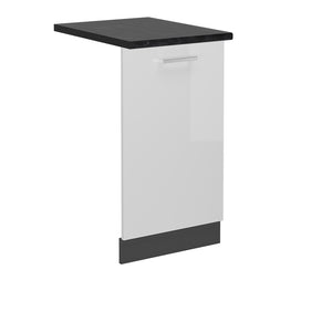 Vicco Coperchio per lavastoviglie Bianco lucido 45 cm , PL Antracite