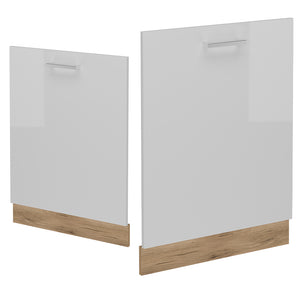 Vicco Coperchio per lavastoviglie Bianco lucido 60 cm senza piano di lavoro