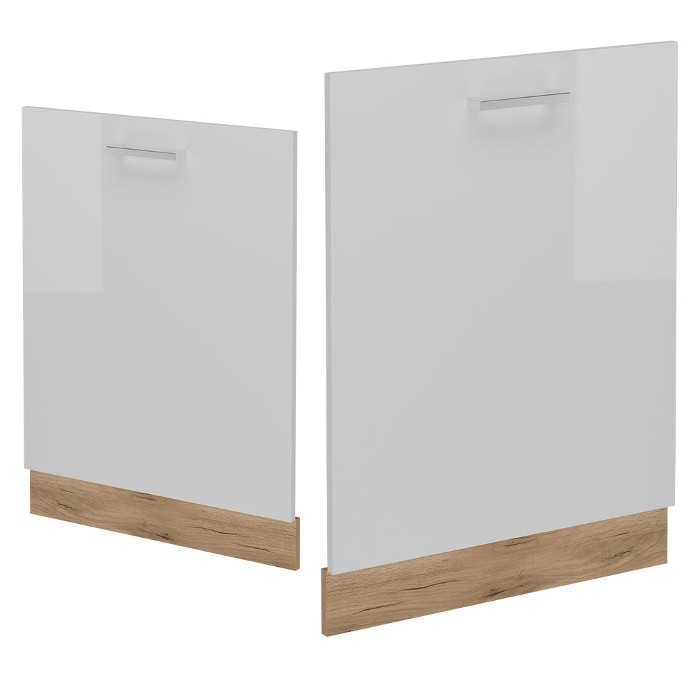 Vicco Coperchio per lavastoviglie Bianco lucido 60 cm , PL Antracite