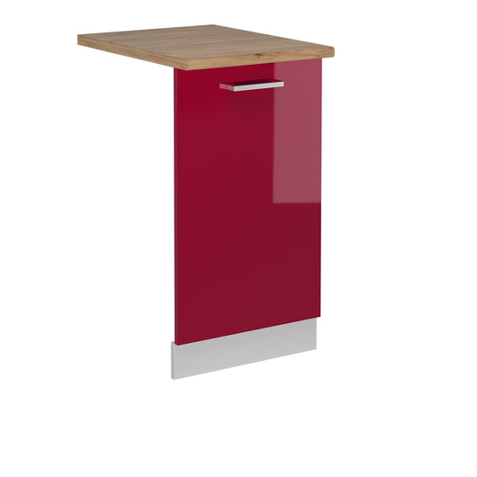 Vicco Pannello frontale della lavastoviglie Rosso lucido 45 cm , PL Rovere