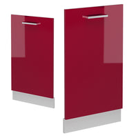 Vicco Pannello frontale della lavastoviglie Rosso lucido 45 cm , PL Antracite