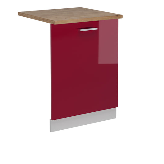 Vicco Pannello frontale della lavastoviglie Rosso lucido 60 cm , PL Rovere