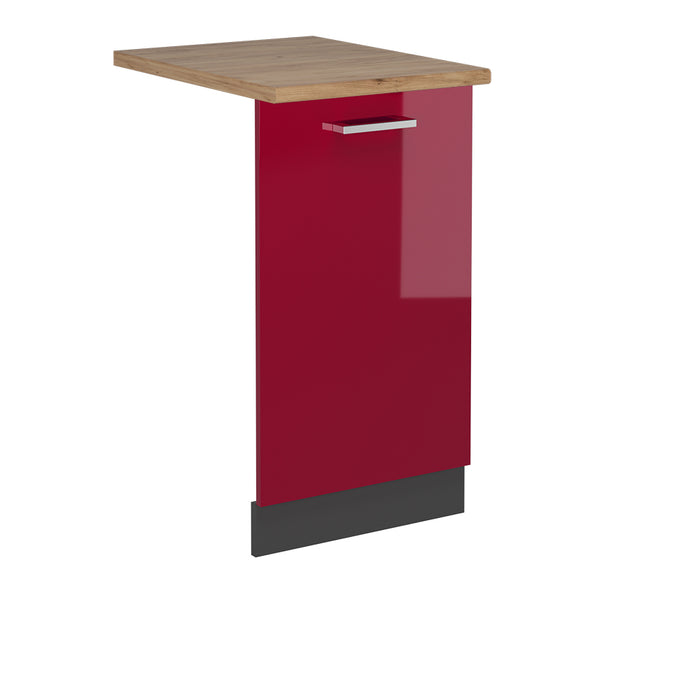 Vicco Pannello frontale della lavastoviglie Rosso lucido 45 cm , PL Rovere