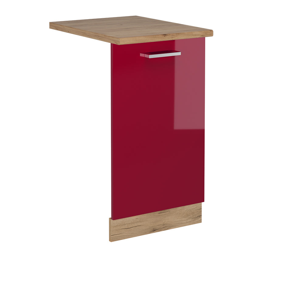 Vicco Pannello frontale della lavastoviglie Rosso lucido 45 cm , PL Rovere