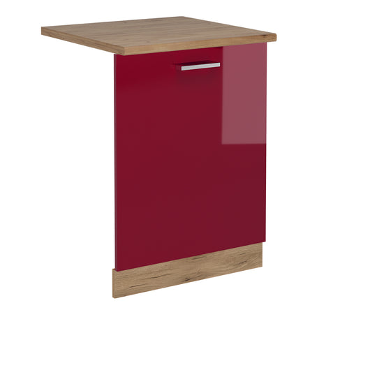 Vicco Pannello frontale della lavastoviglie Rosso lucido 60 cm , PL Rovere