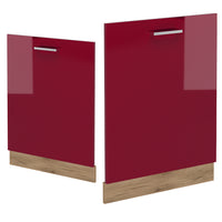 Vicco Pannello frontale della lavastoviglie Rosso lucido 60 cm , PL Antracite