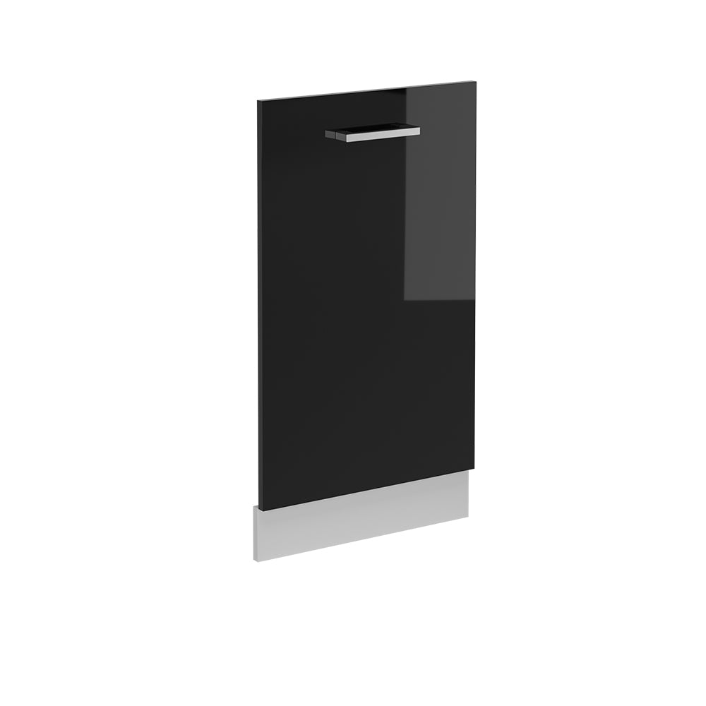 Vicco Pannello frontale della lavastoviglie Nero lucido 45 cm senza piano di lavoro