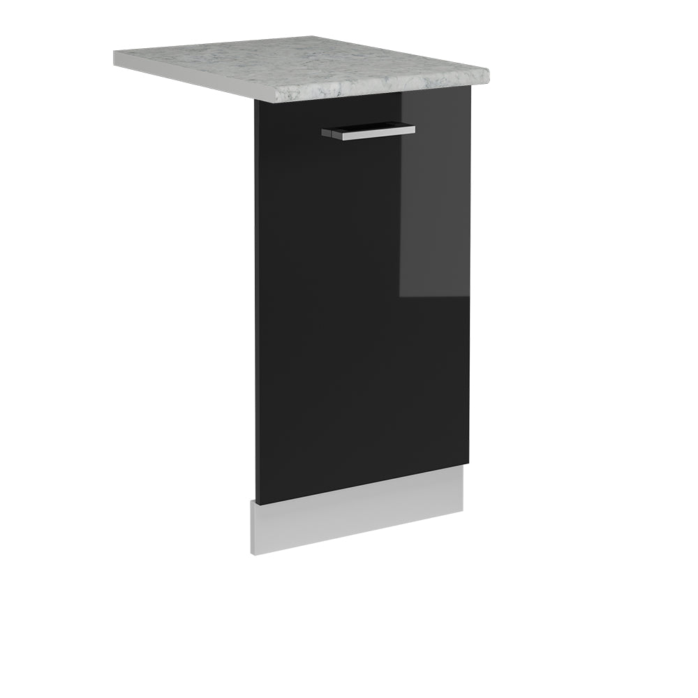 Vicco Pannello frontale della lavastoviglie Nero lucido 45 cm , PL Marmo