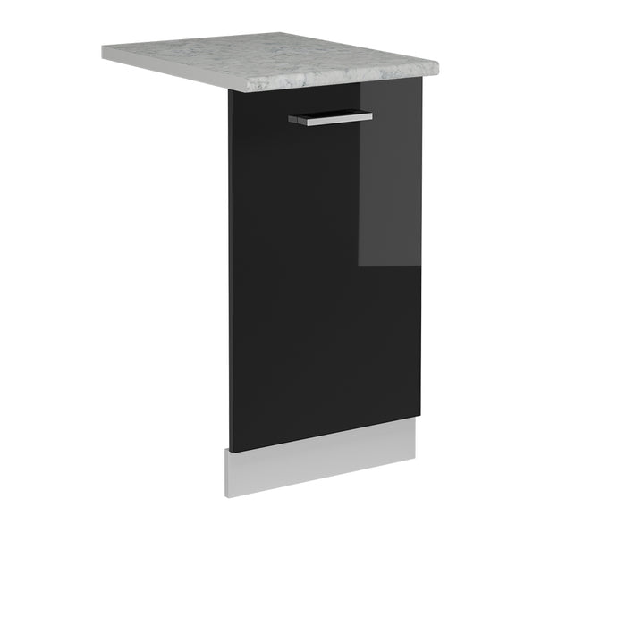 Vicco Pannello frontale della lavastoviglie Nero lucido 45 cm , PL Marmo