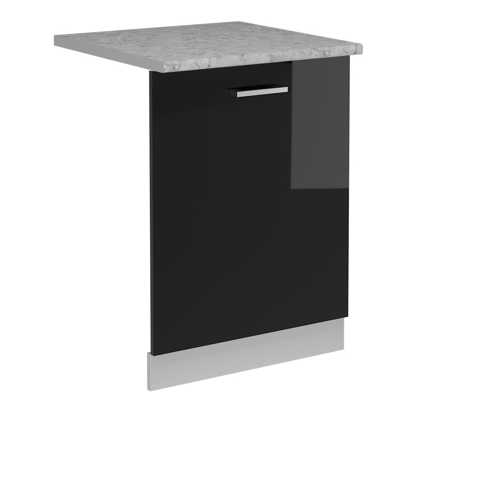 Vicco Pannello frontale della lavastoviglie Nero lucido 60 cm , PL Marmo