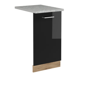 Vicco Pannello frontale della lavastoviglie Nero lucido 45 cm , PL Marmo