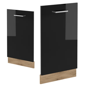 Vicco Pannello frontale della lavastoviglie Nero lucido 45 cm , PL Marmo