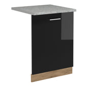 Vicco Pannello frontale della lavastoviglie Nero lucido 60 cm , PL Marmo