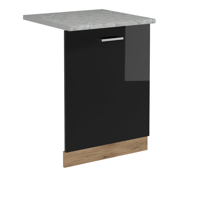 Vicco Pannello frontale della lavastoviglie Nero lucido 60 cm , PL Marmo