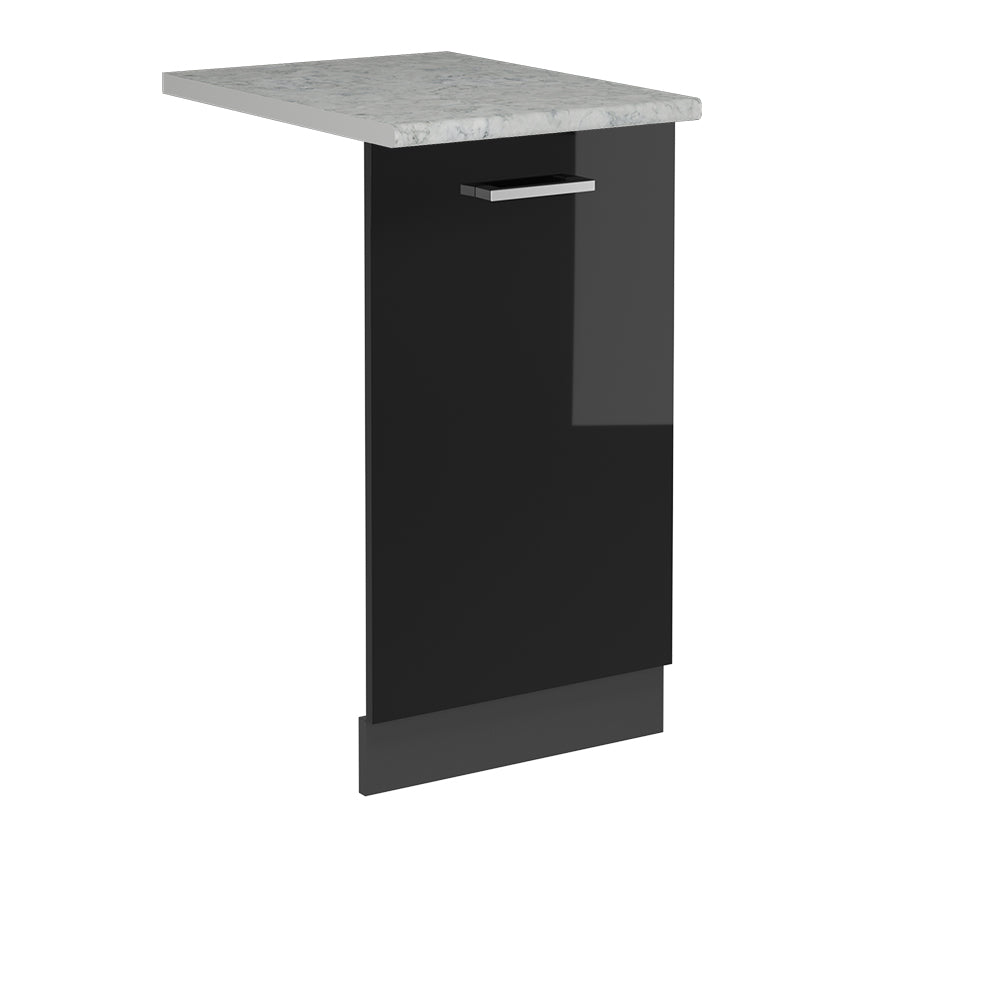 Vicco Pannello frontale della lavastoviglie Nero lucido 45 cm , PL Marmo